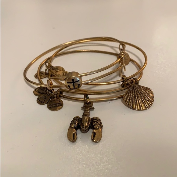 Alex and Ani Jewelry - Set of 3 gold Alex and Ani bracelets
